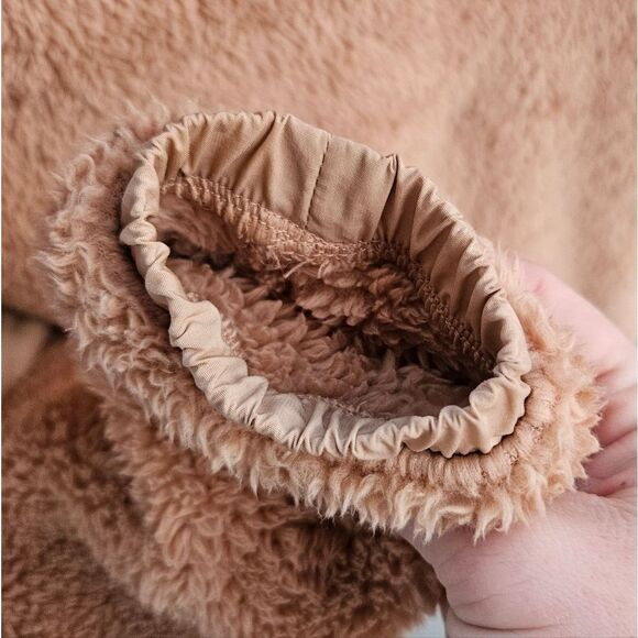 Victoria's Secret PINK COZY HALF ZIP TEDDY PULLOVER SHERPA TAN NEW MSRP $69.95 - Picture 13 of 16